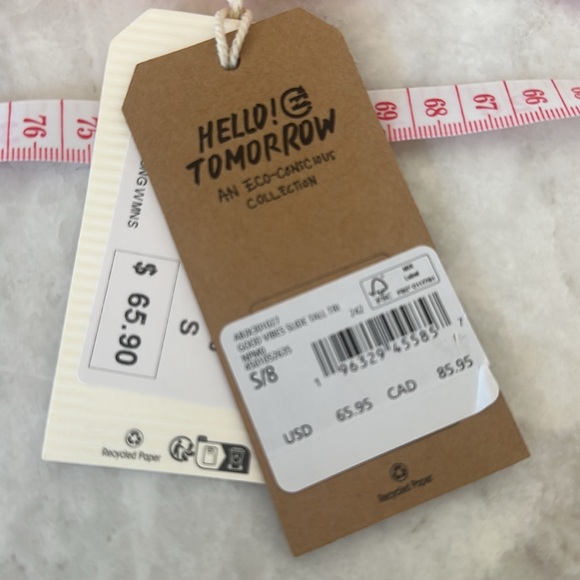 Billa Bong Good Vibes Slide Tall Triangle Bikini Top in Sunset Red - Picture 6 of 8